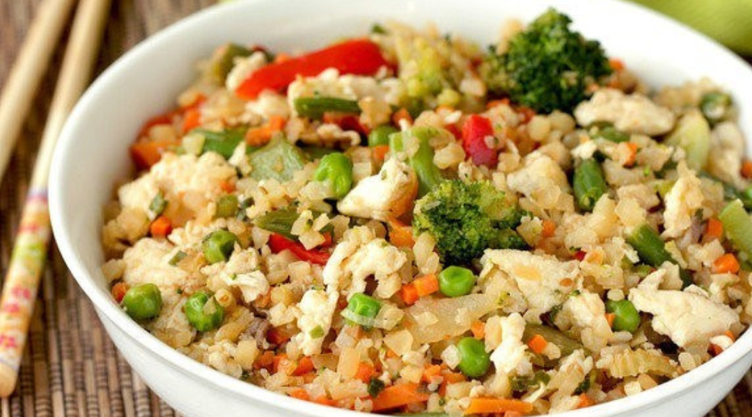 Cauliflower Veggie Fried Rice: (Recipe From Our Classes)