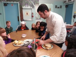 Chef Eric with kids at CLA - Copy