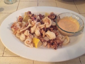 My homemade Fried Calamari with Spicy Mayo